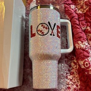 Rhinestone Love Travel Mug